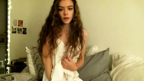 Petite small tit babe with perfect pussy masturbates