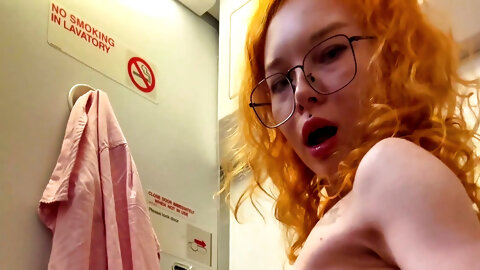 Fingering My Holes and Orgasming on the Airplane