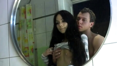 Savory brunette hair karina getting stuffed