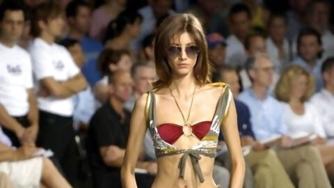 skinny teen gymnast stretching