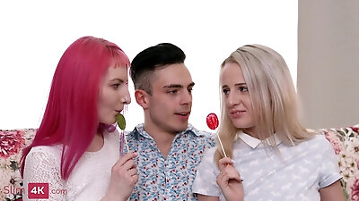 blonde shares hard dick with alt gf