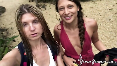 Gina Gerson and Talia Mint enjoy sexy vacation time