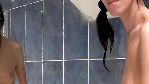 Teen Lesley Showers Her Perfect Teen Body