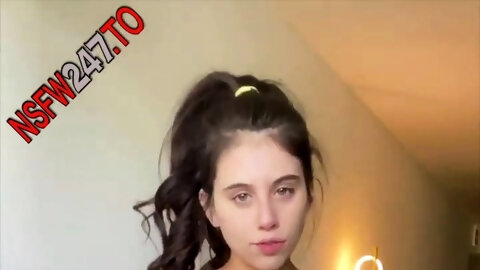 Skinny teen brunette masturbating with toy