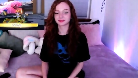 Petite amateur redheaded teen pisses and sucks cock