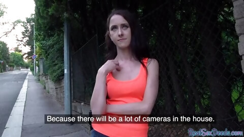 Skinny teen pov fucked in public for 4 cash outdoors after casting