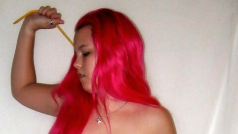 Horny BBW Teen Ex GF masturbating her Fat Plump Pussy-2